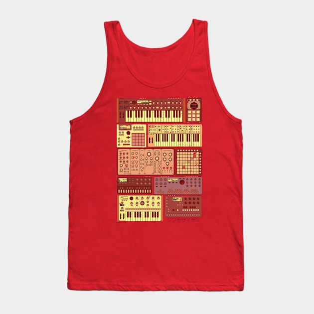 Synthesizers and Electronic Music Instruments Tank Top by Mewzeek_T